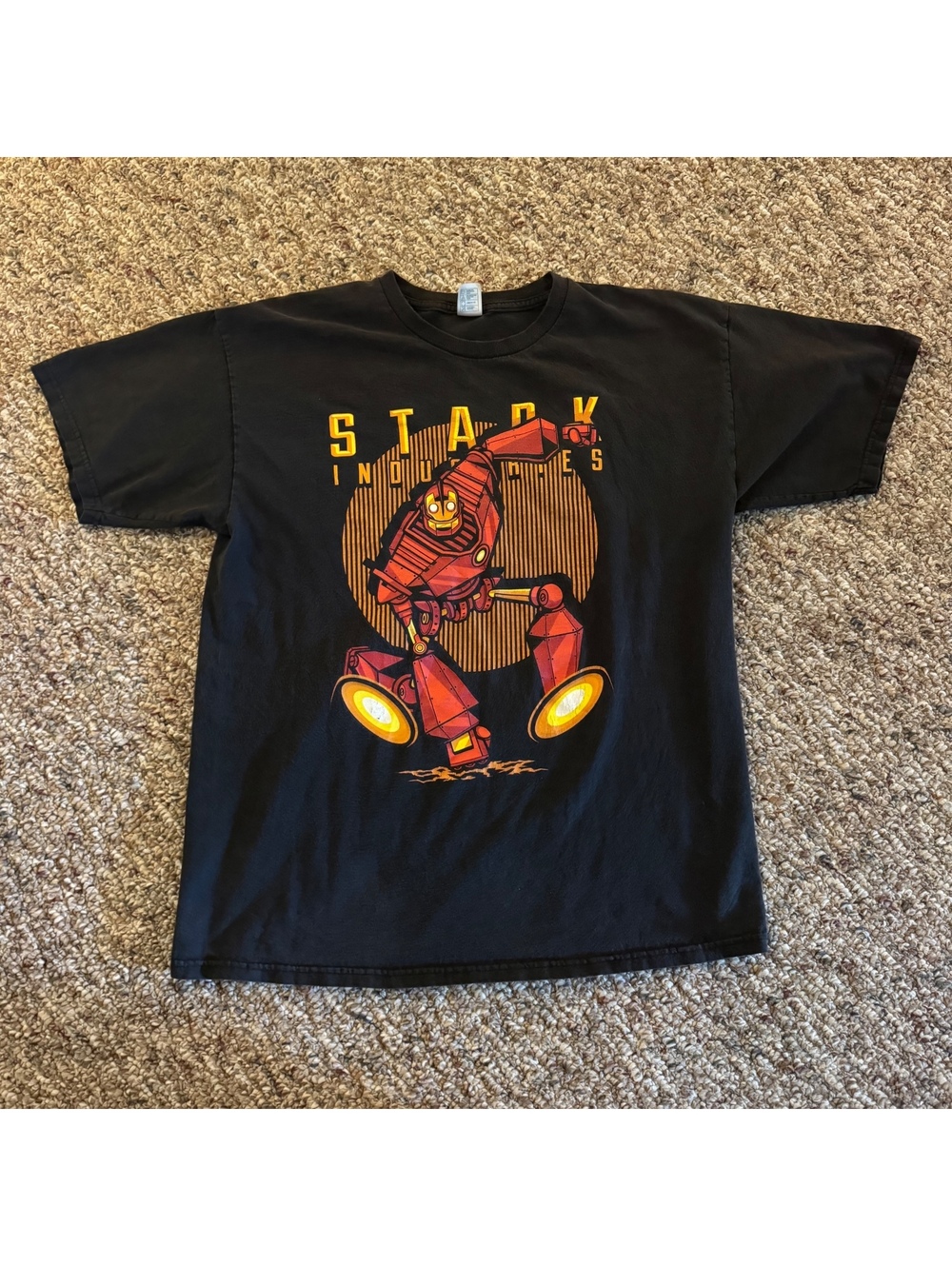 Iron Man Stark Industries Graphic T-Shirt Tee Fury Men’s Size Large